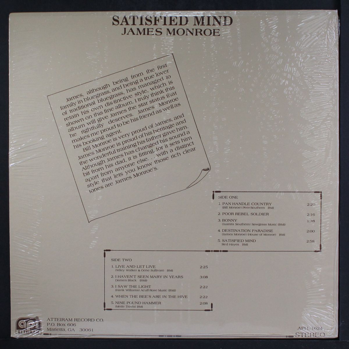 satisfied mind by JAMES MONROE