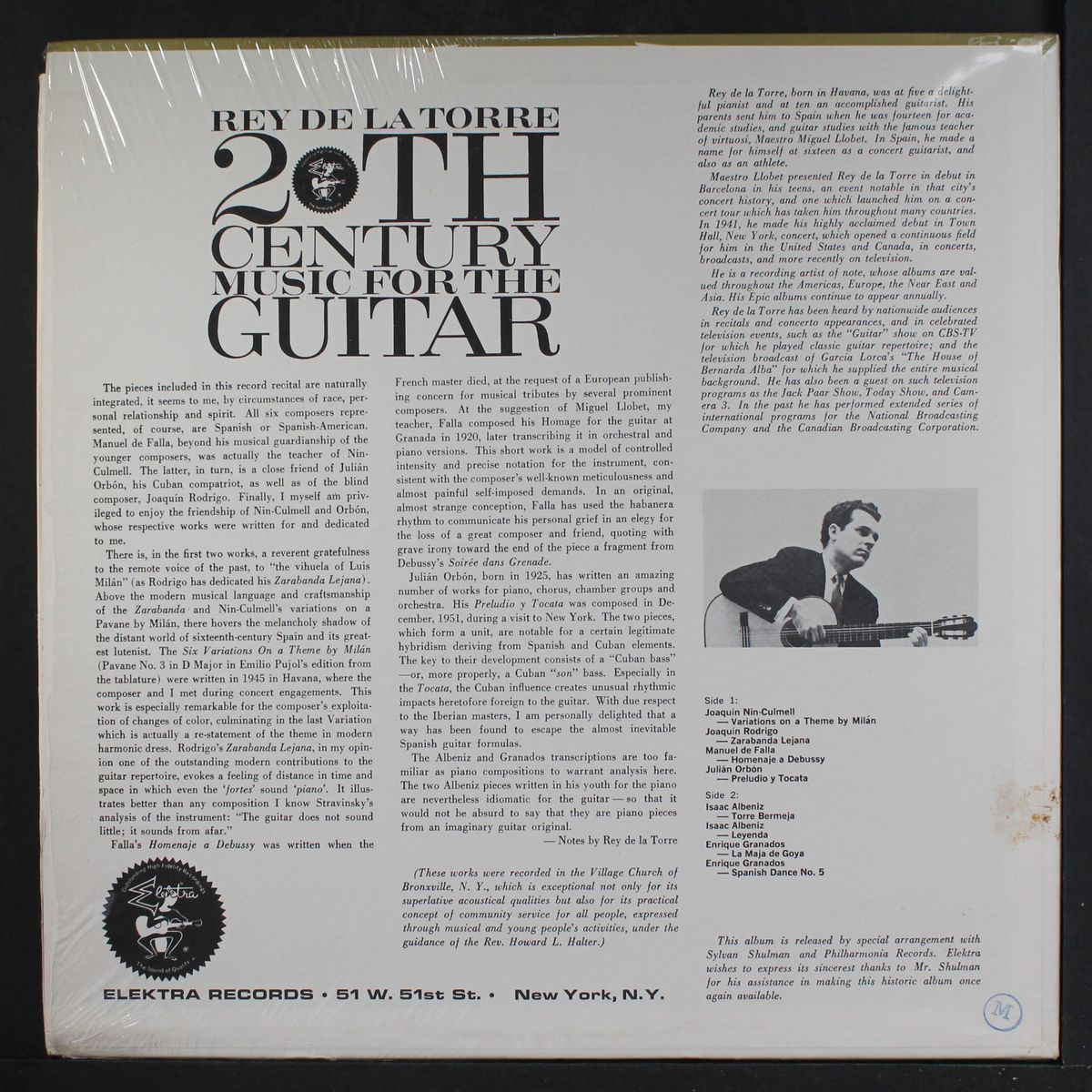 20th century music for the guitar by REY DE LA TORRE