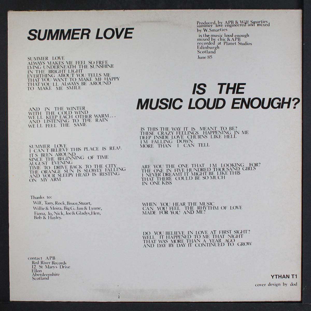 summer love / is the music loud enough? by APB