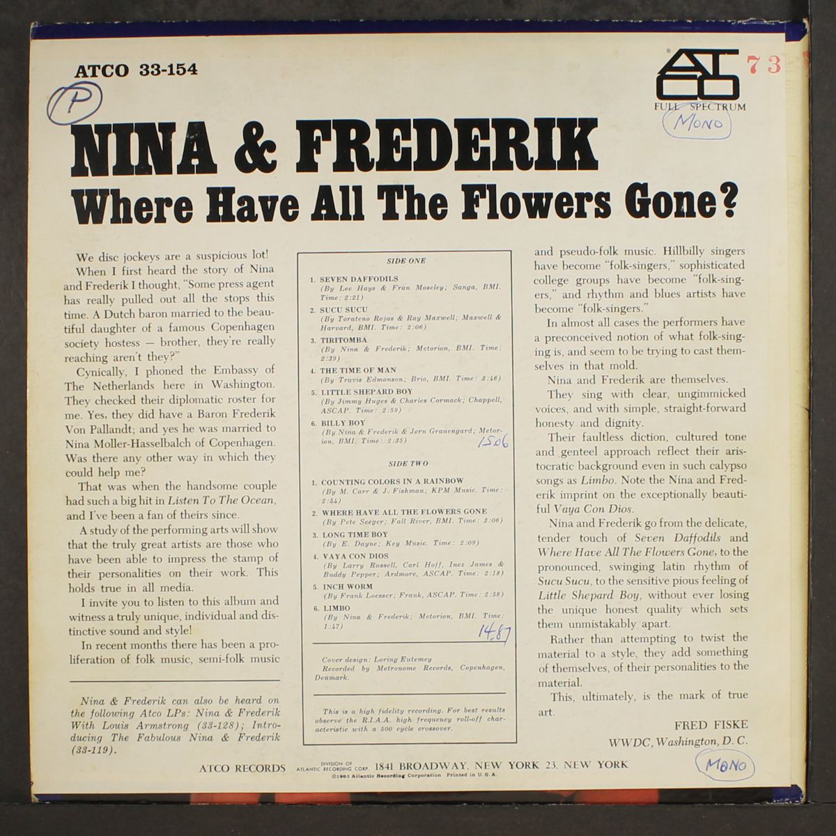 where have all the flowers gone by NINA & FREDERIK