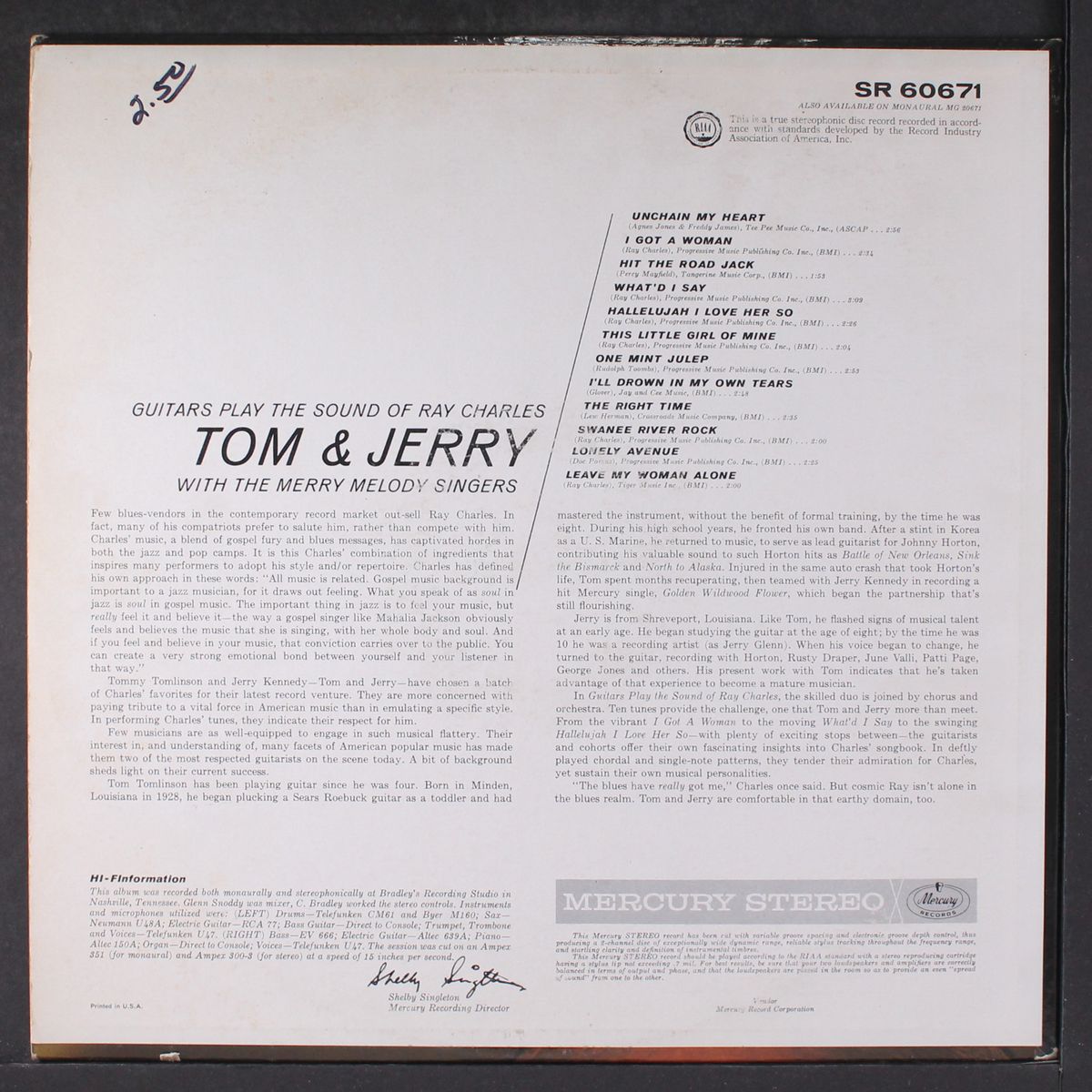 guitars play the sound of ray charles by TOM & JERRY