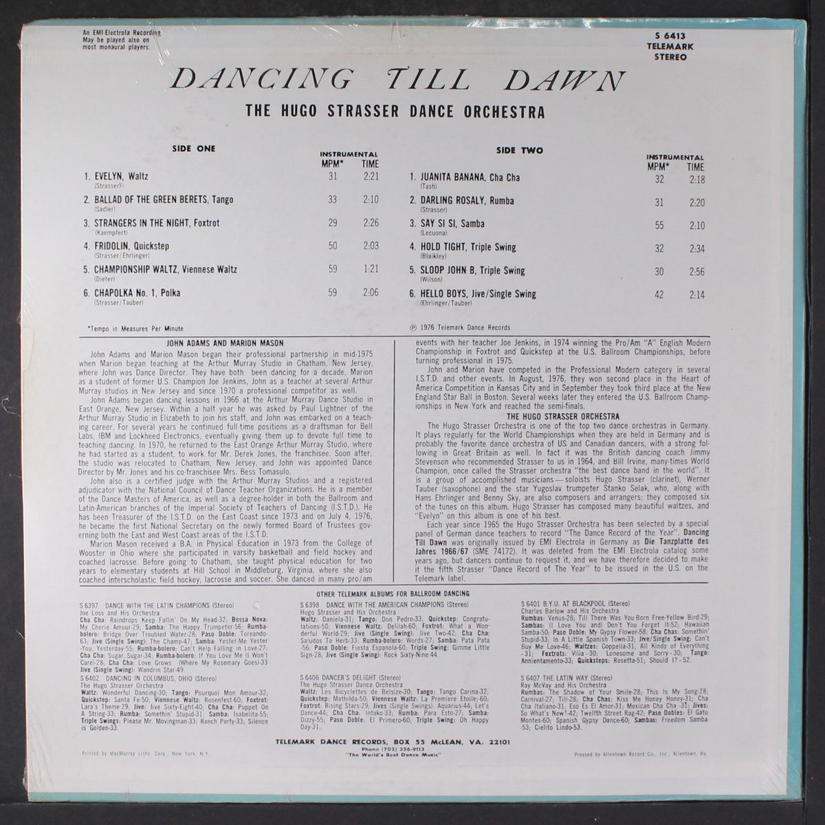 dancing till dawn by HUGO STRASSER