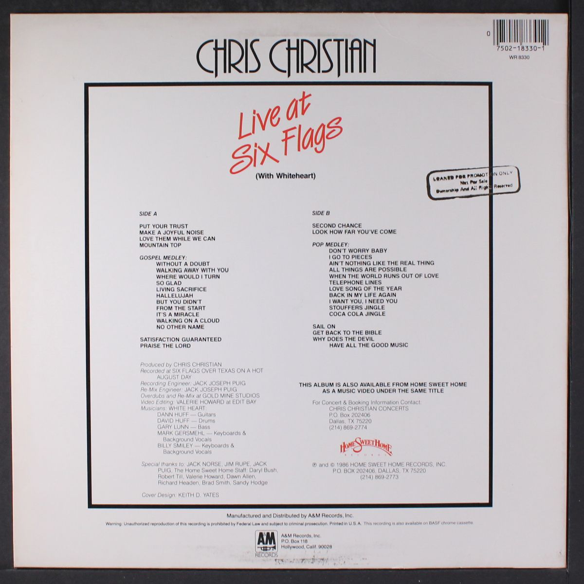 live at six flags by CHRIS CHRISTIAN