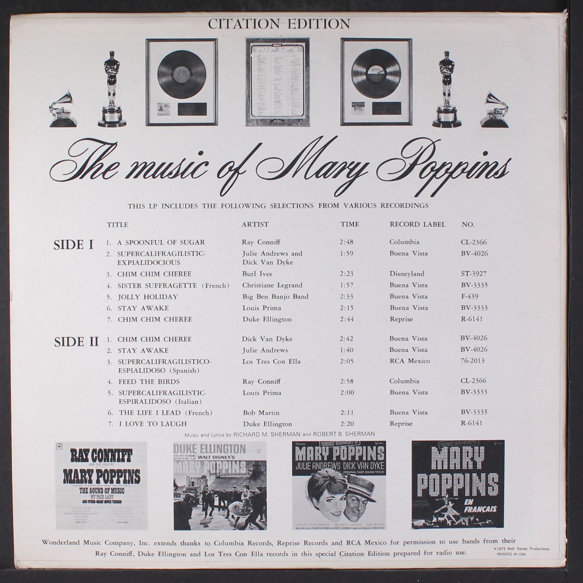 the music of mary poppins by VARIOUS