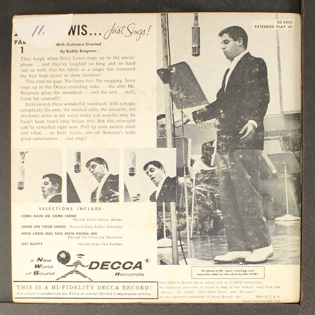 just sings by JERRY LEWIS