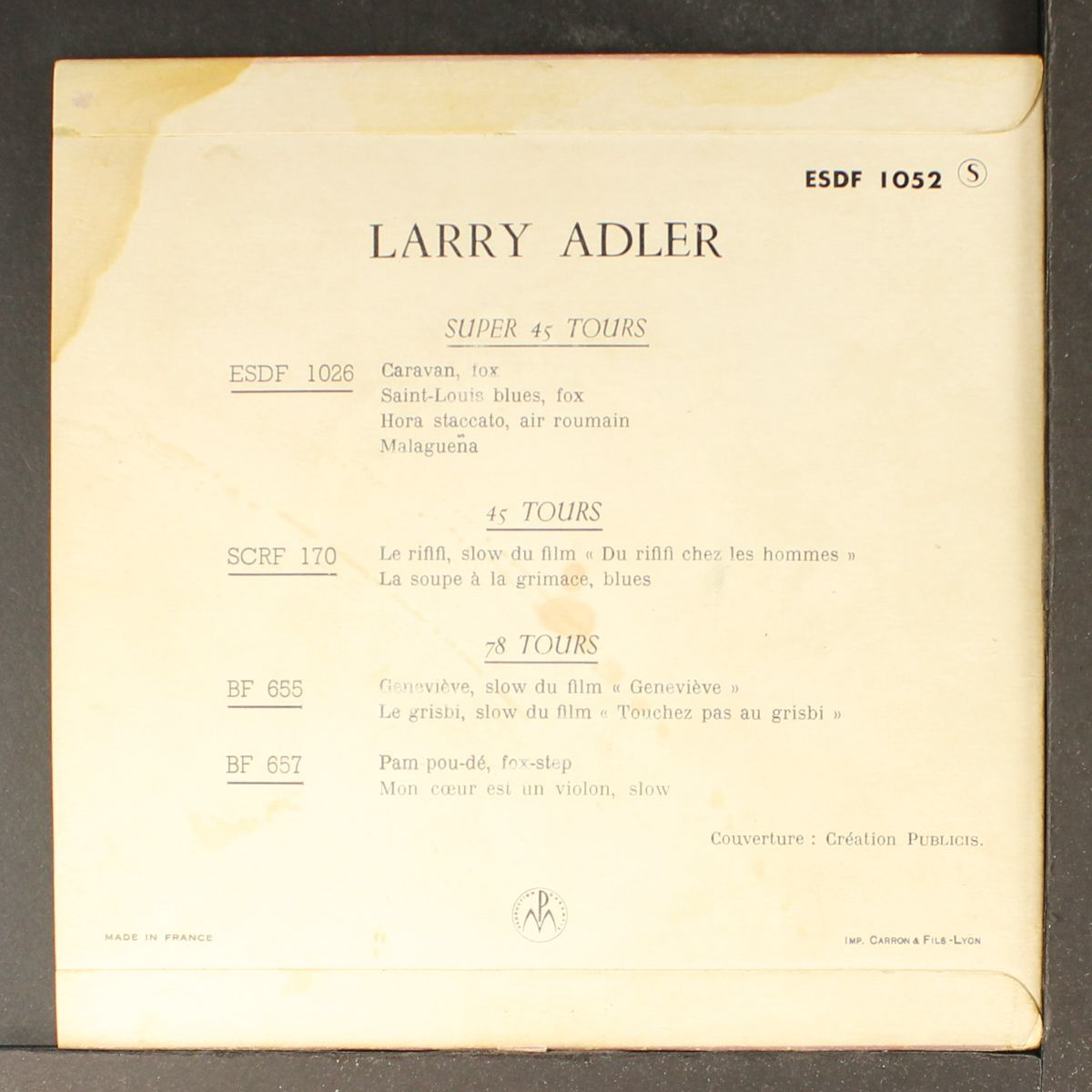 a la harmonica by LARRY ADLER