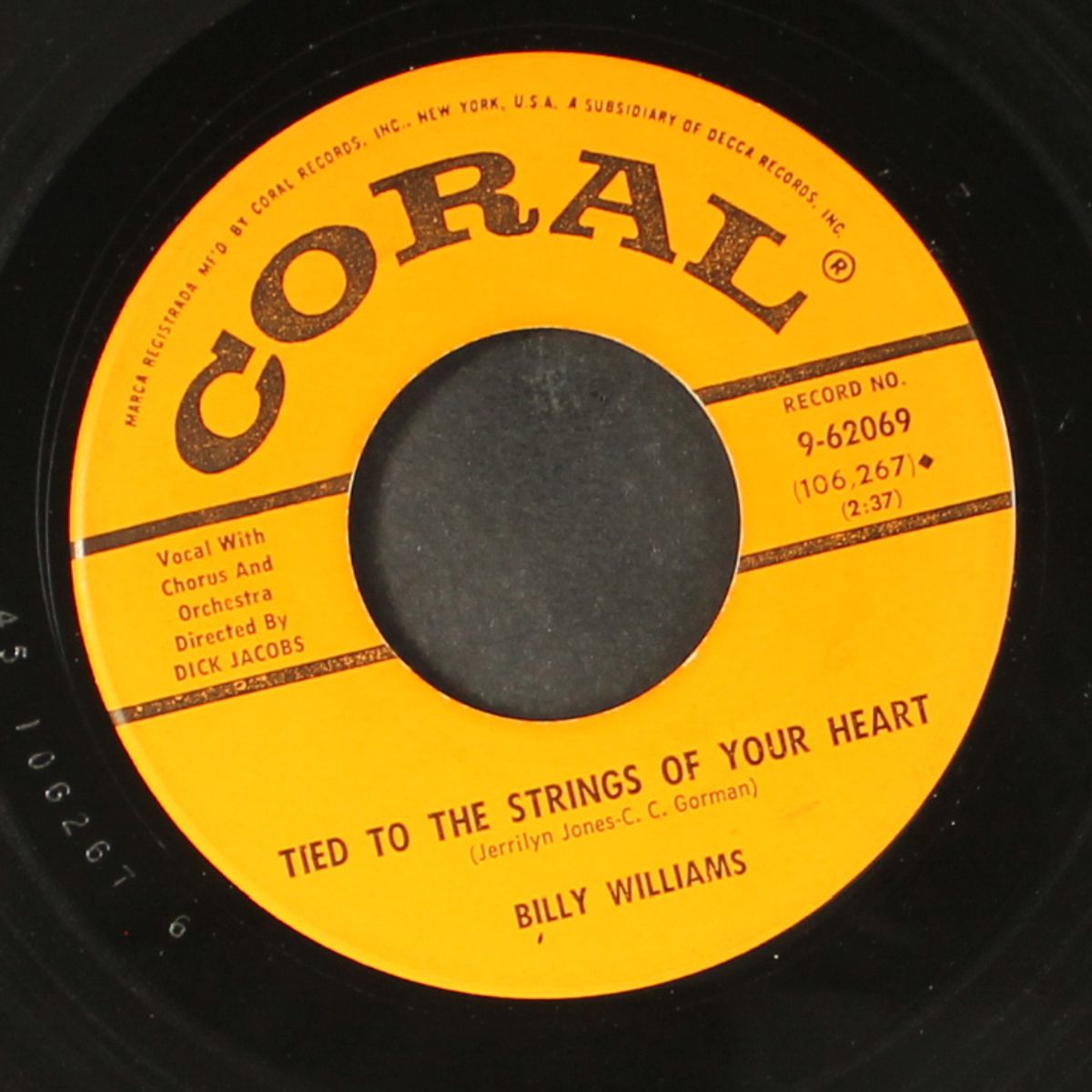 nola / tied to the strings of your heart by BILLY WILLIAMS & GROUP