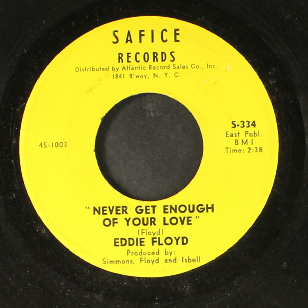 baby bye / never get enough of your love by EDDIE FLOYD
