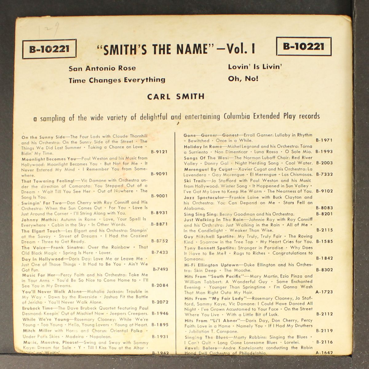 smith's the name, vol. 1 by CARL SMITH