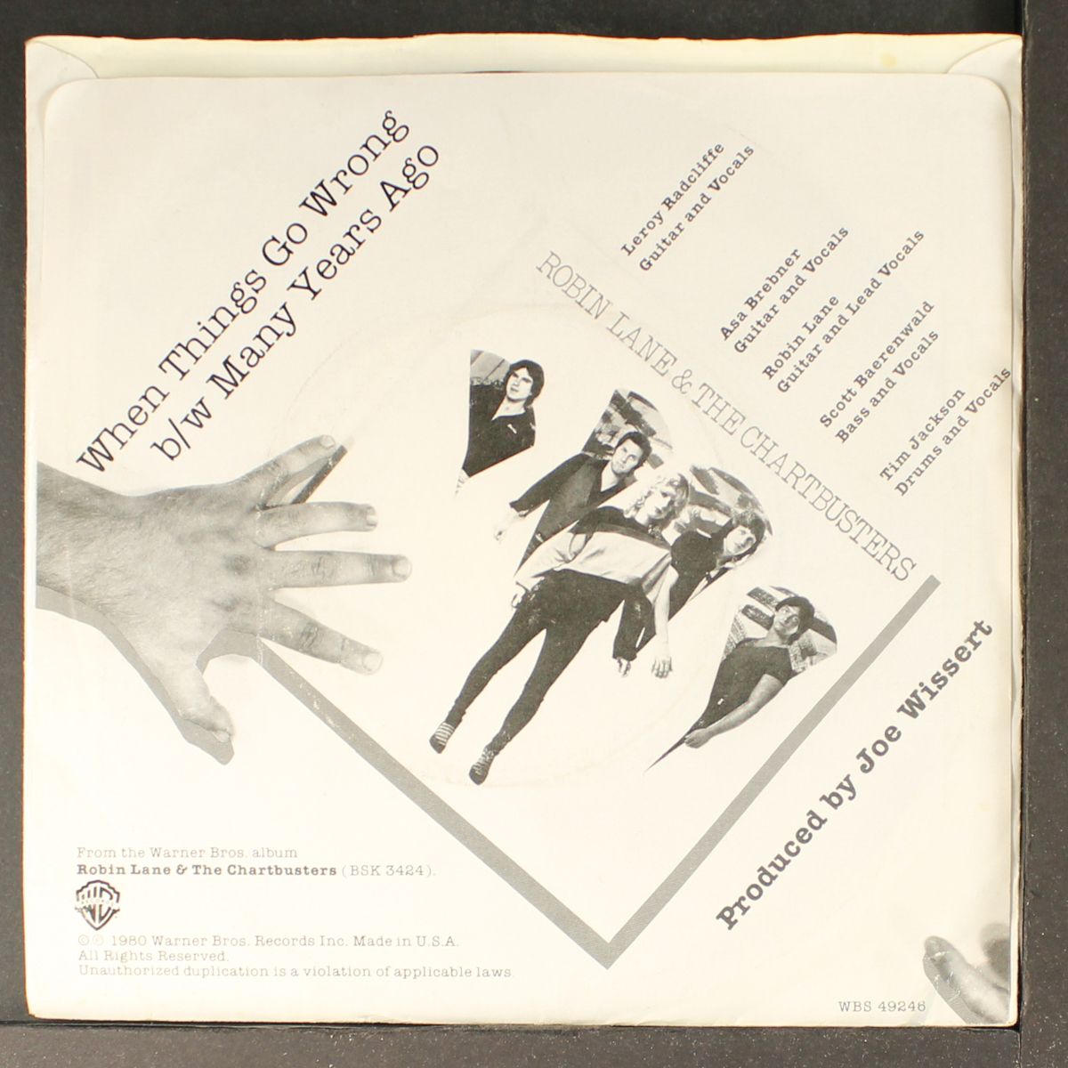 when things go wrong / mono by ROBIN LANE & CHARTBUSTERS
