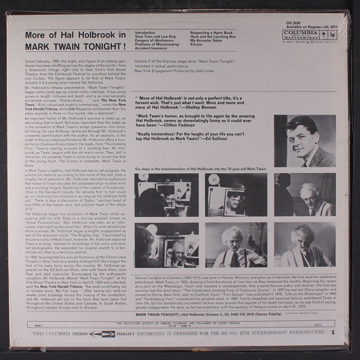 mark twain tonight, vol. 2 by HAL HOLBROOK