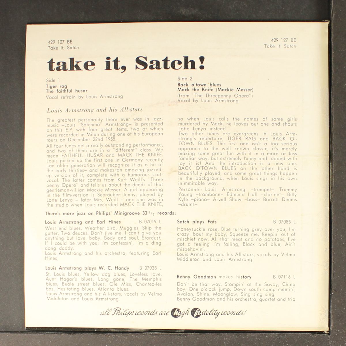 take it satch by LOUIS ARMSTRONG