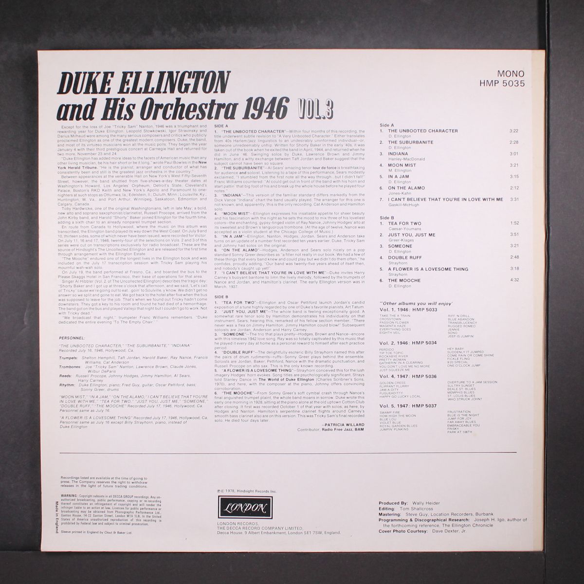 the radio transcriptions, vol. 3 by DUKE ELLINGTON