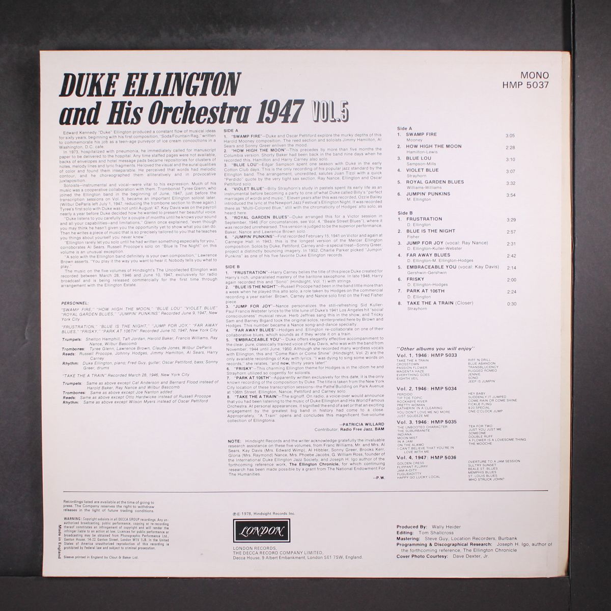 the radio transcriptions, vol. 5 by DUKE ELLINGTON
