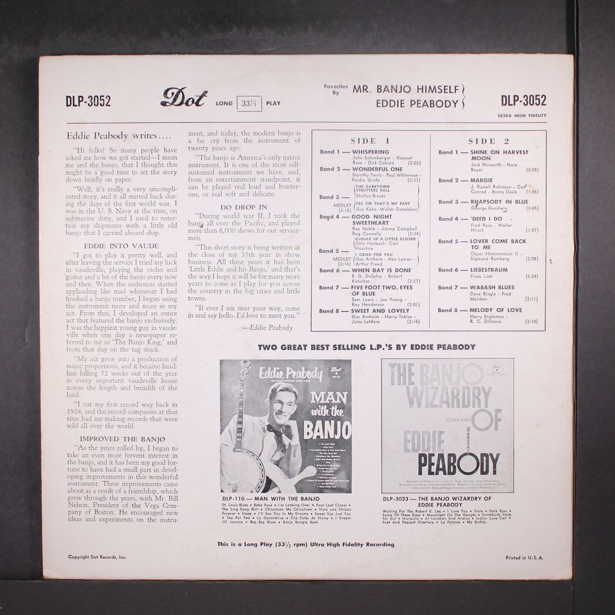 favorites by mr. banjo, himself! by EDDIE PEABODY