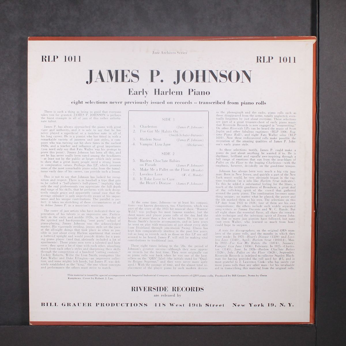 early harlem piano by JAMES P. JOHNSON