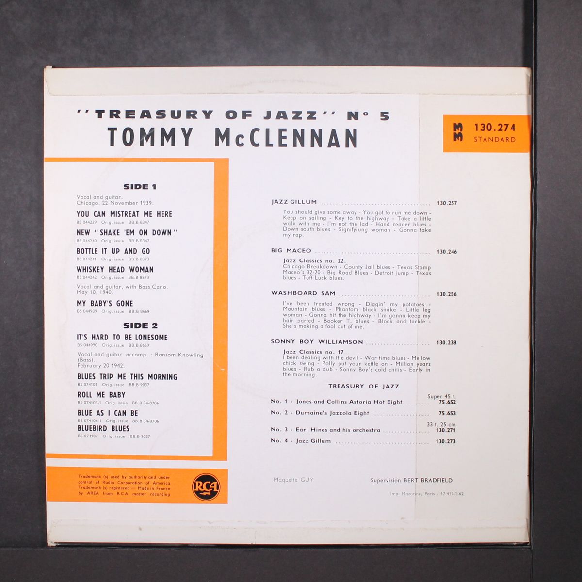 treasury of jazz 5 by TOMMY MCCLENNAN