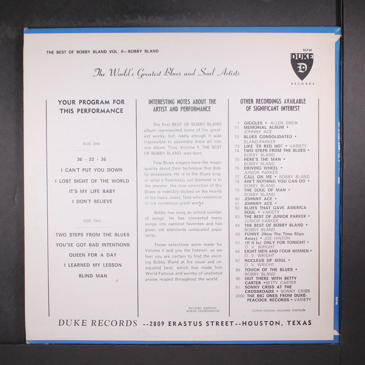 best of, vol. 2 by BOBBY BLAND