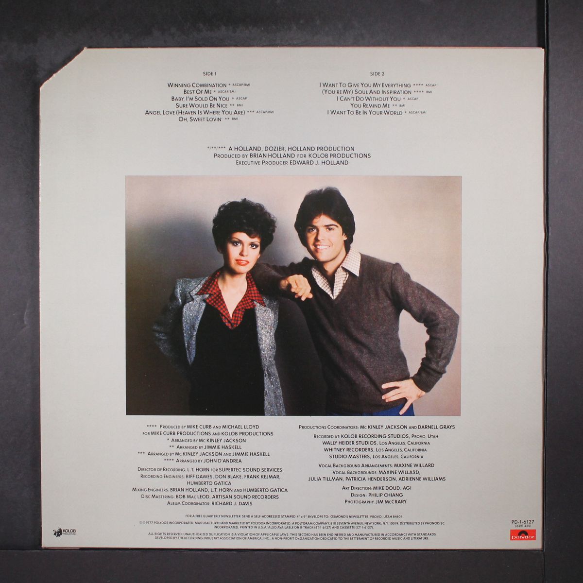 winning combination by DONNY & MARIE OSMOND