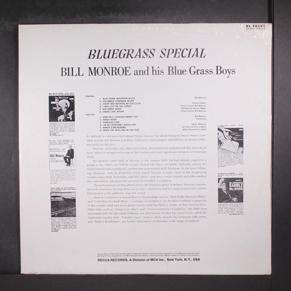 bluegrass special! by BILL MONROE