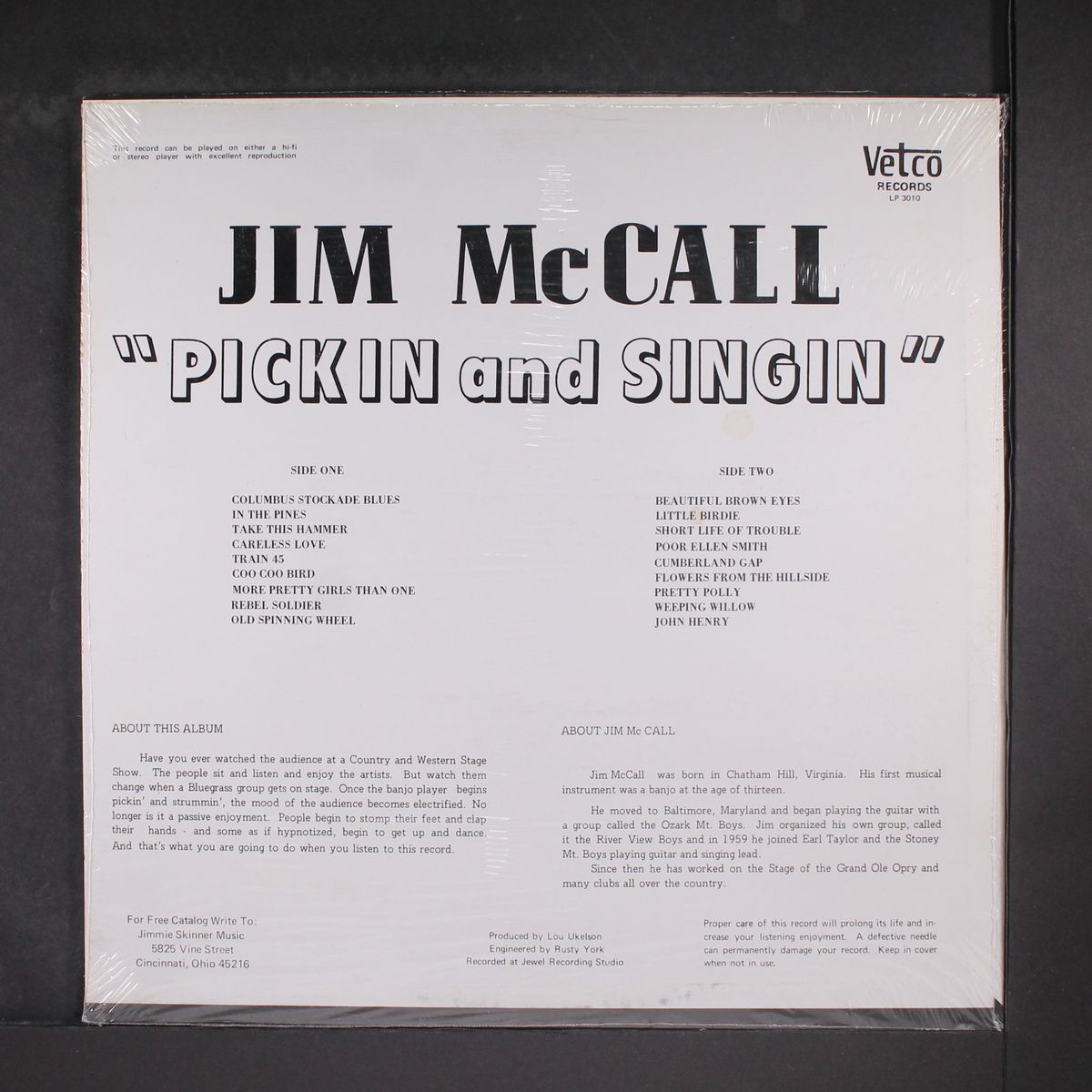 pickin & singin by JIM MCCALL