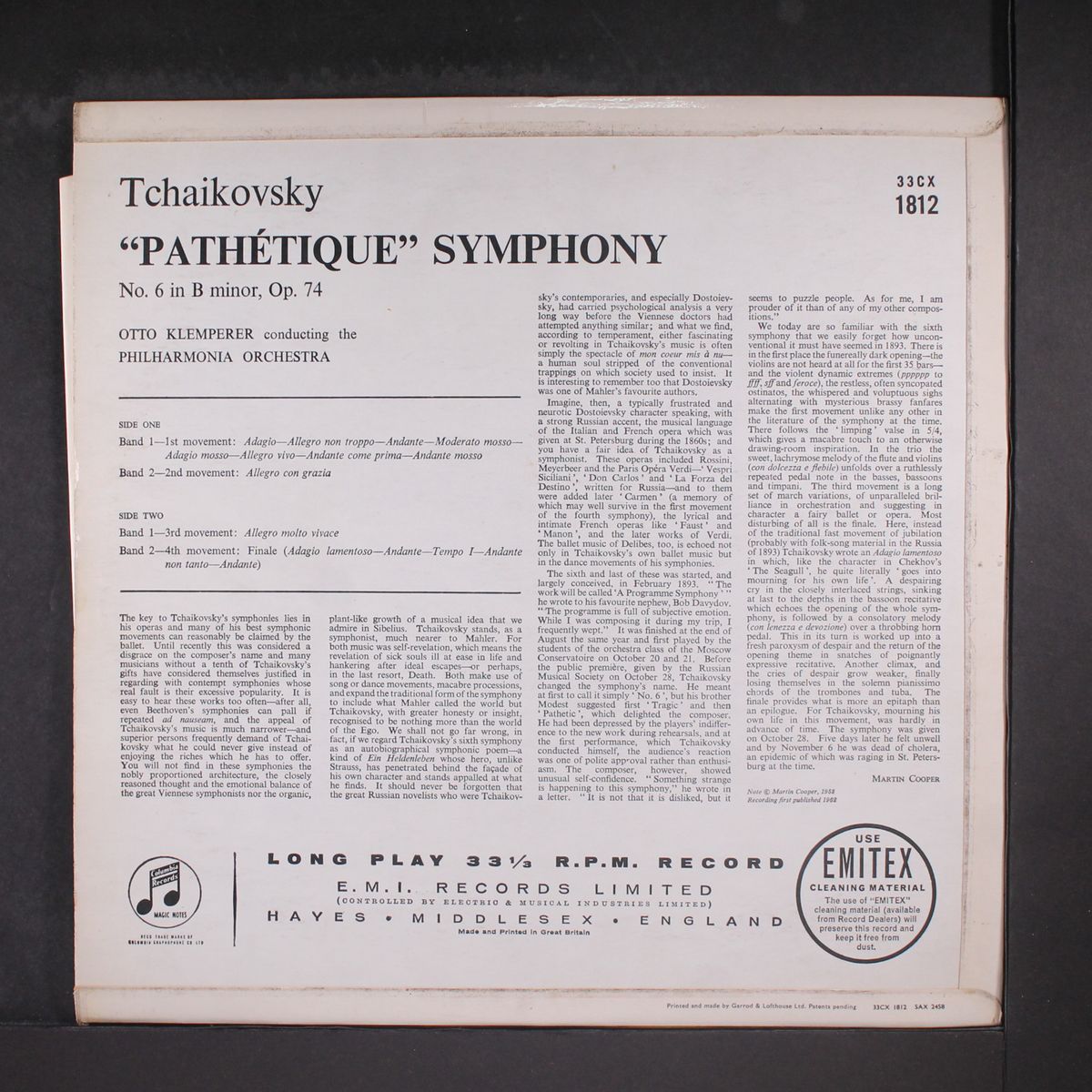 tchaikovsky: pathetique symphony by OTTO KLEMPERER