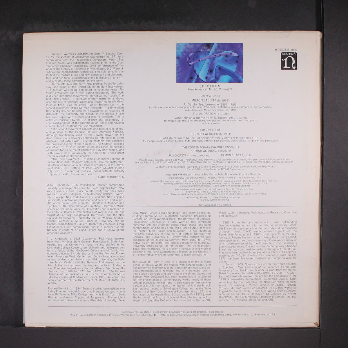 spectrum new american music vol. v by VARIOUS