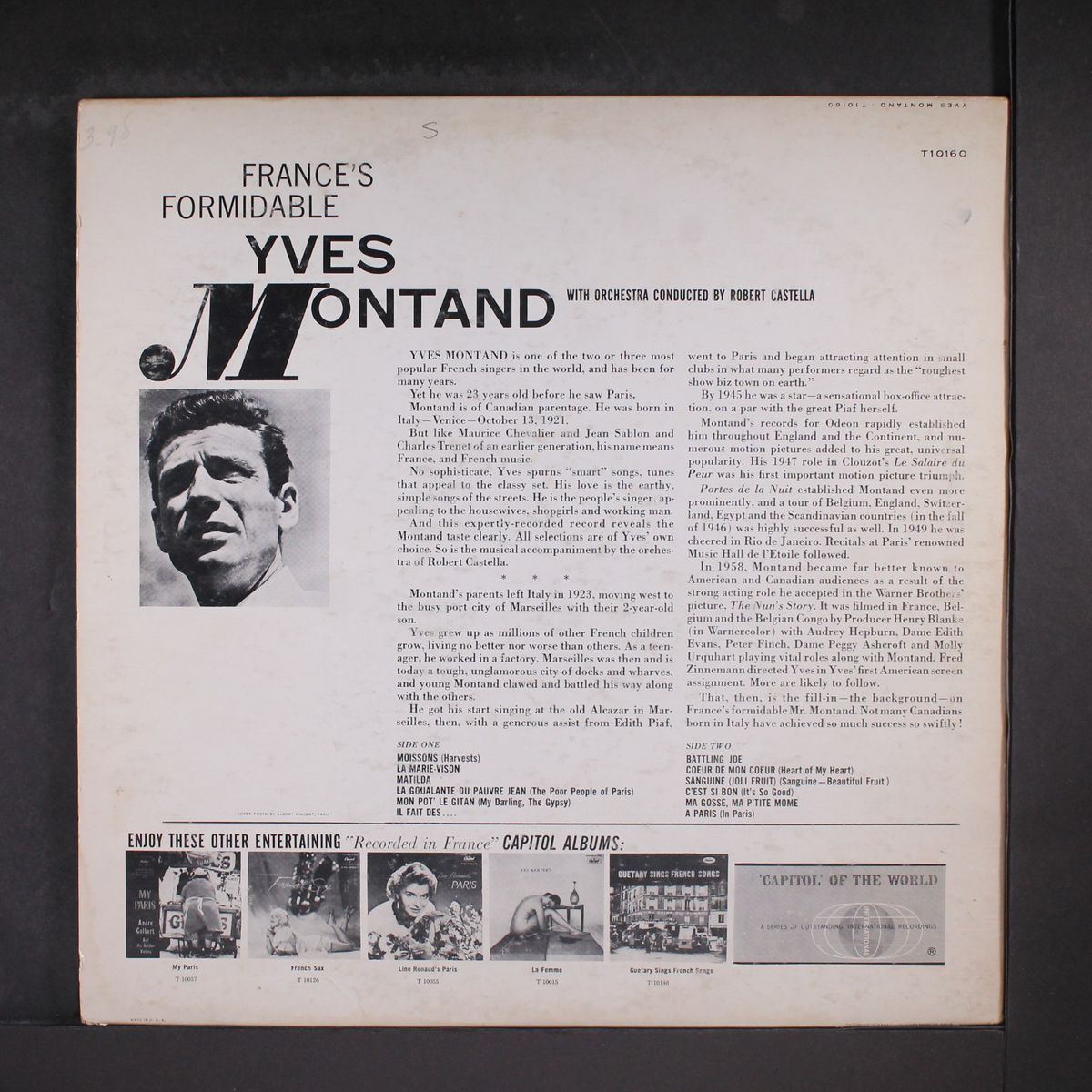 france's formidable by YVES MONTAND
