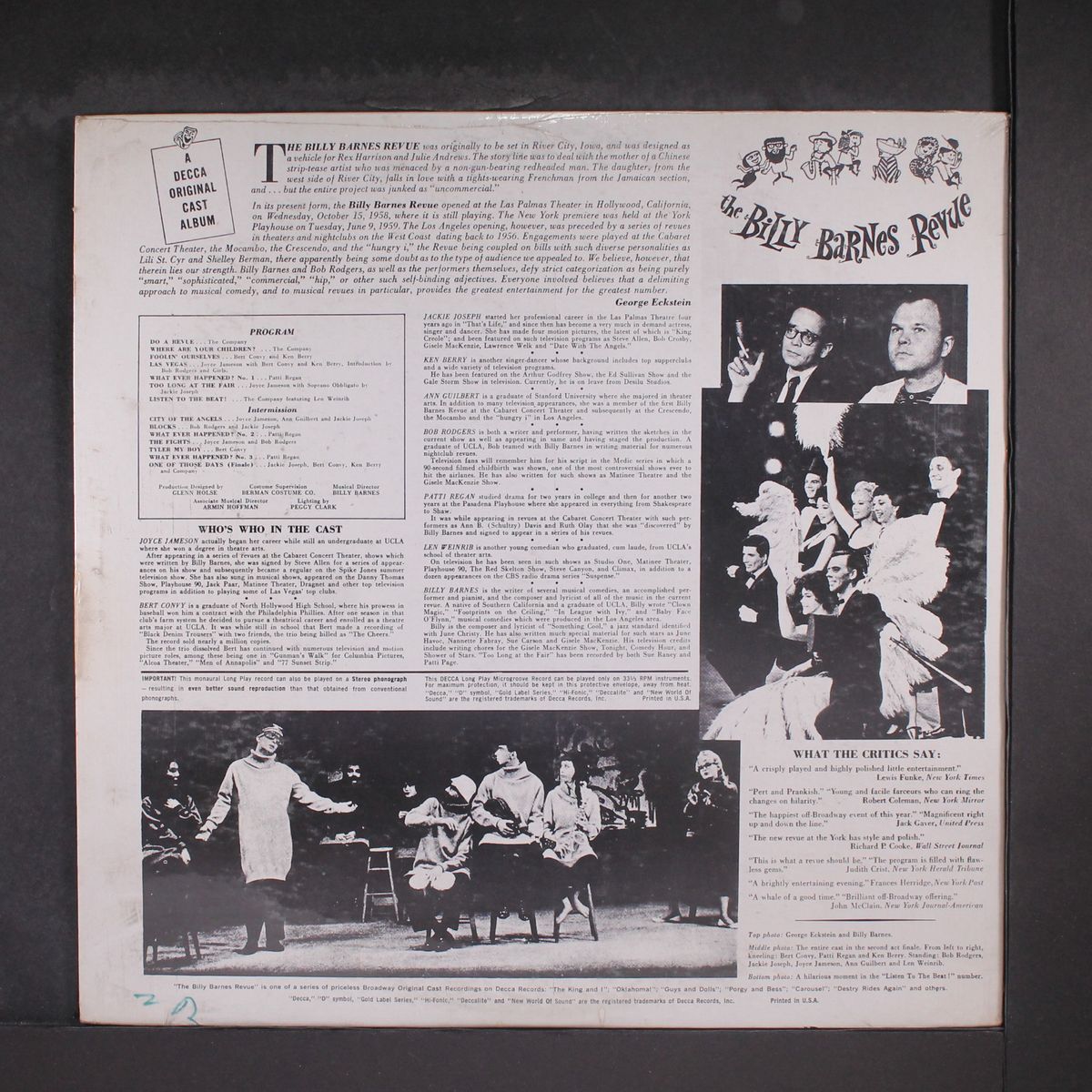 the billy barnes revue by ORIGINAL CAST