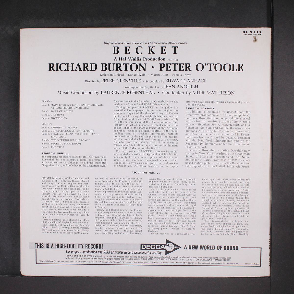 becket by SOUNDTRACK