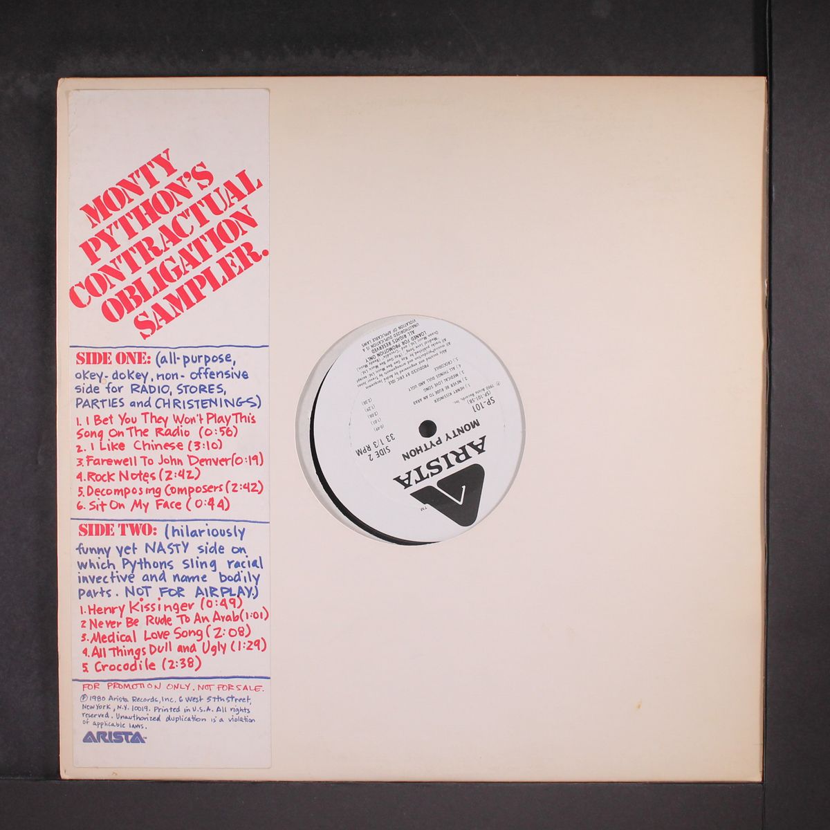 contractual obligation album sampler by MONTY PYTHON