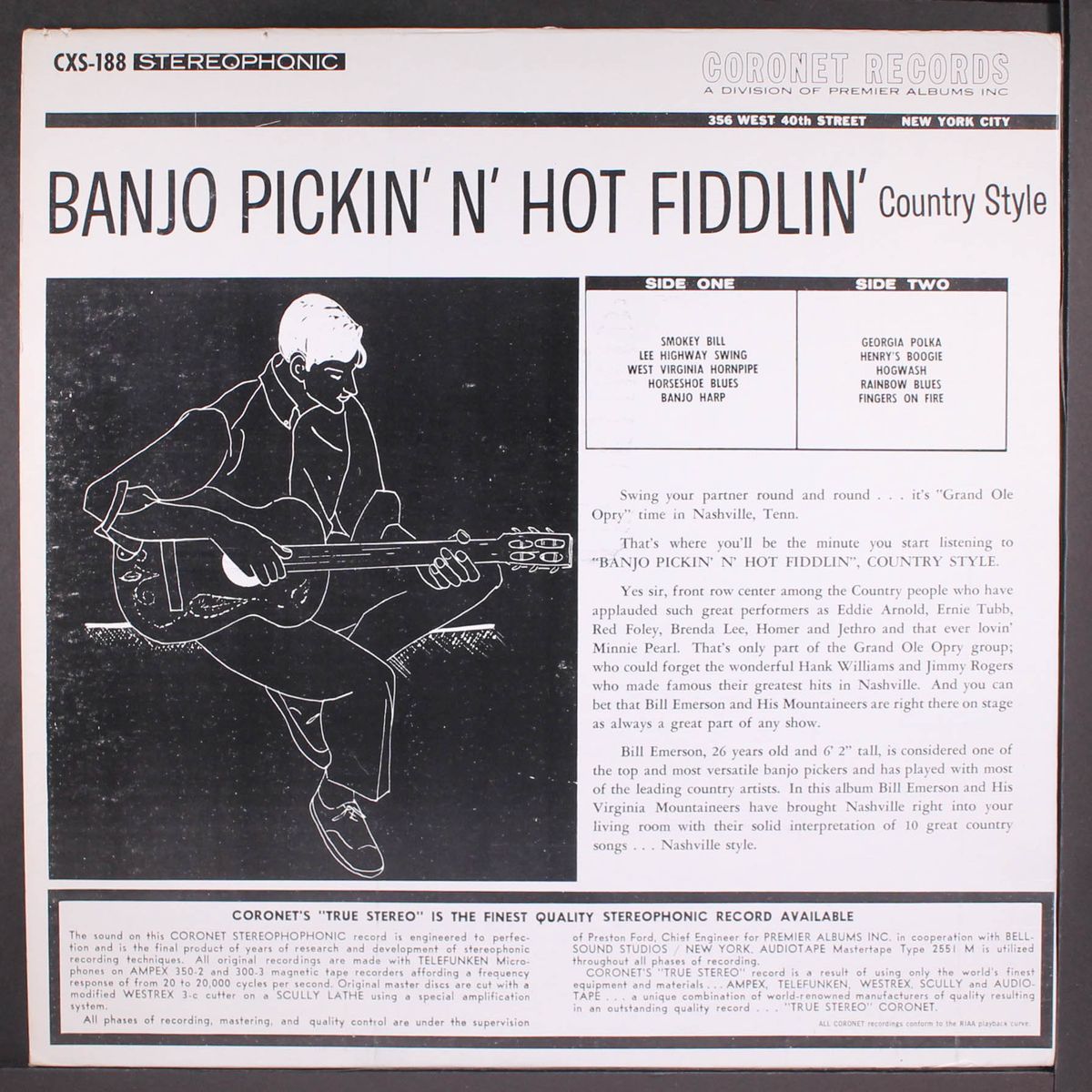 banjo pickin' n' hot fiddlin' by BILL EMERSON