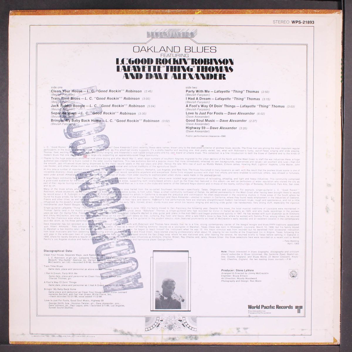 oakland blues by L.C. 'GOOD ROCKIN' ROBINSON, LAFAYETTE THOMAS, DAVE ALEXANDER