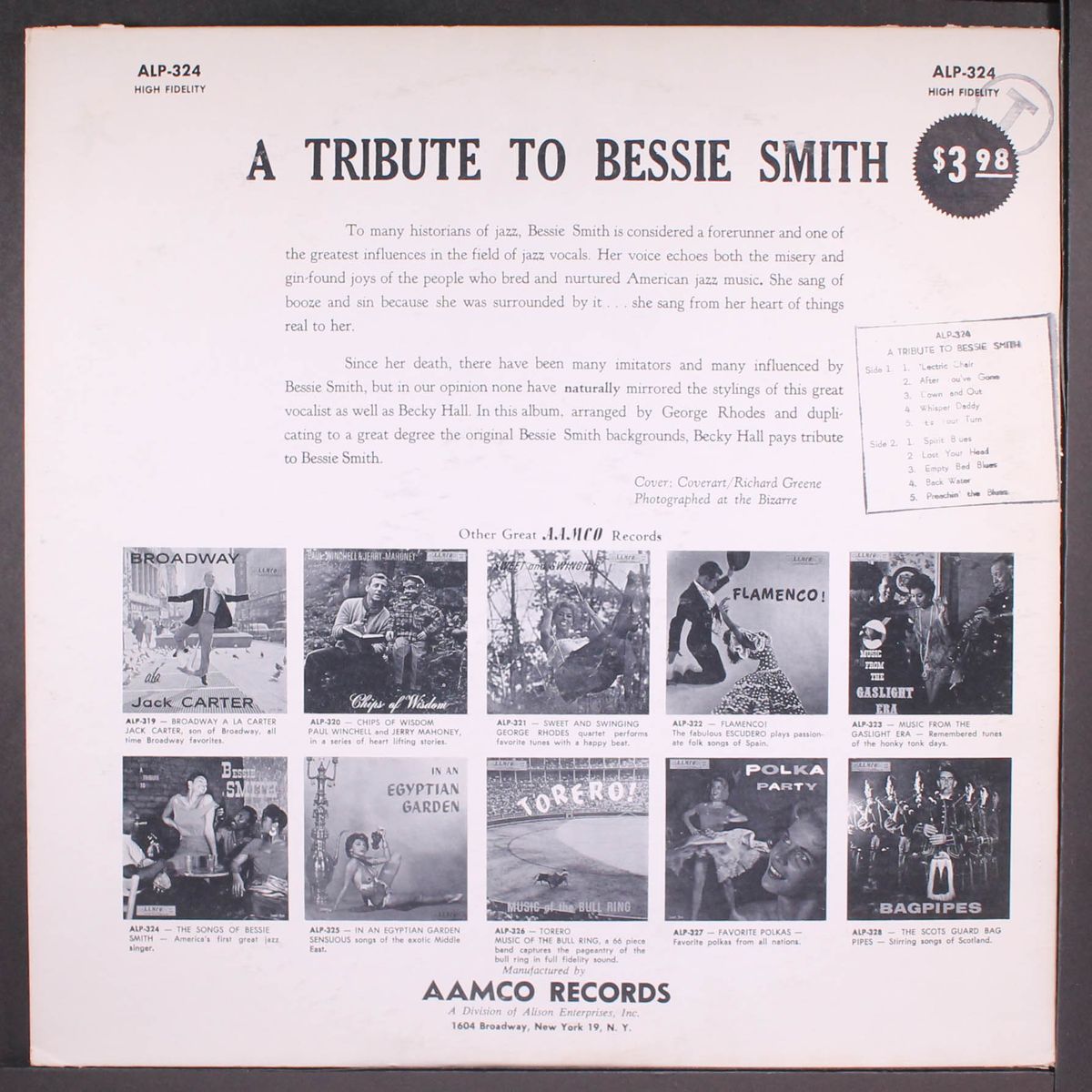 a tribute to bessie smith by BECKY HALL