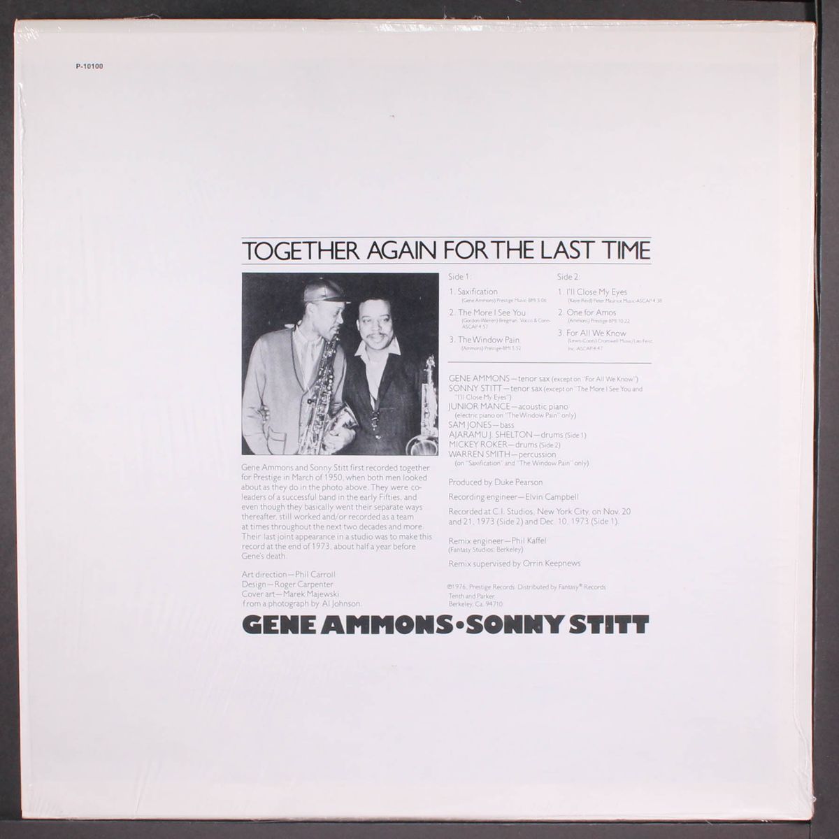 together again for the last time by GENE AMMONS & SONNY STITT