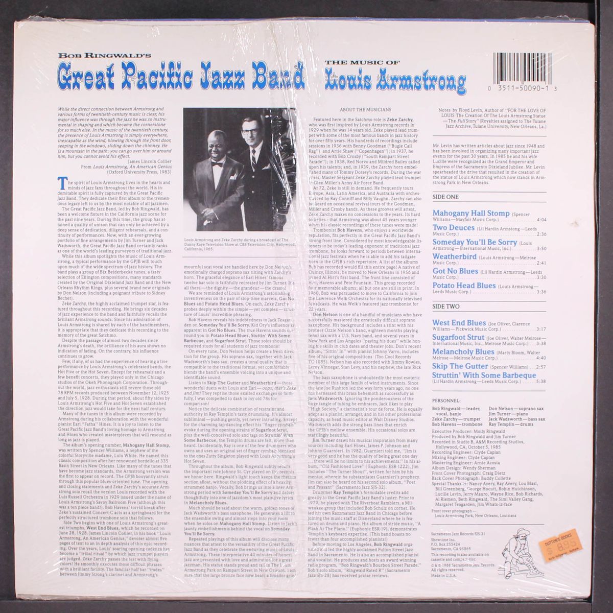 the music of louis armstrong by BOB RINGWALD'S GREAT PACIFIC JAZZ BAND