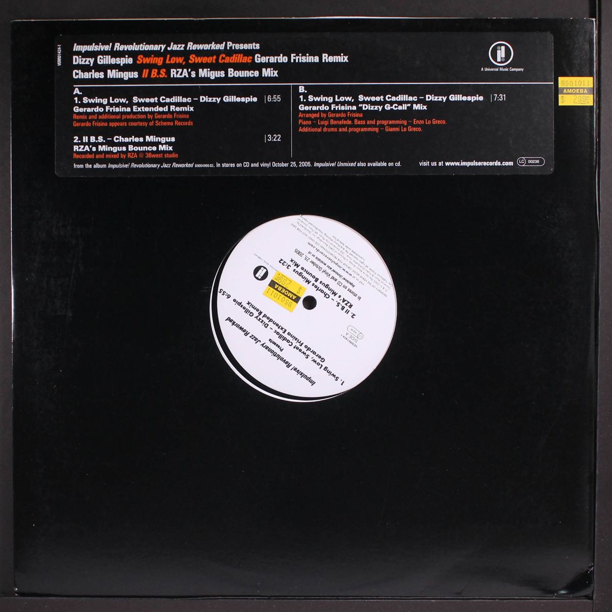swing low sweet cadillac / ii b.s. by DIZZY GILLESPIE / CHARLES MINGUS