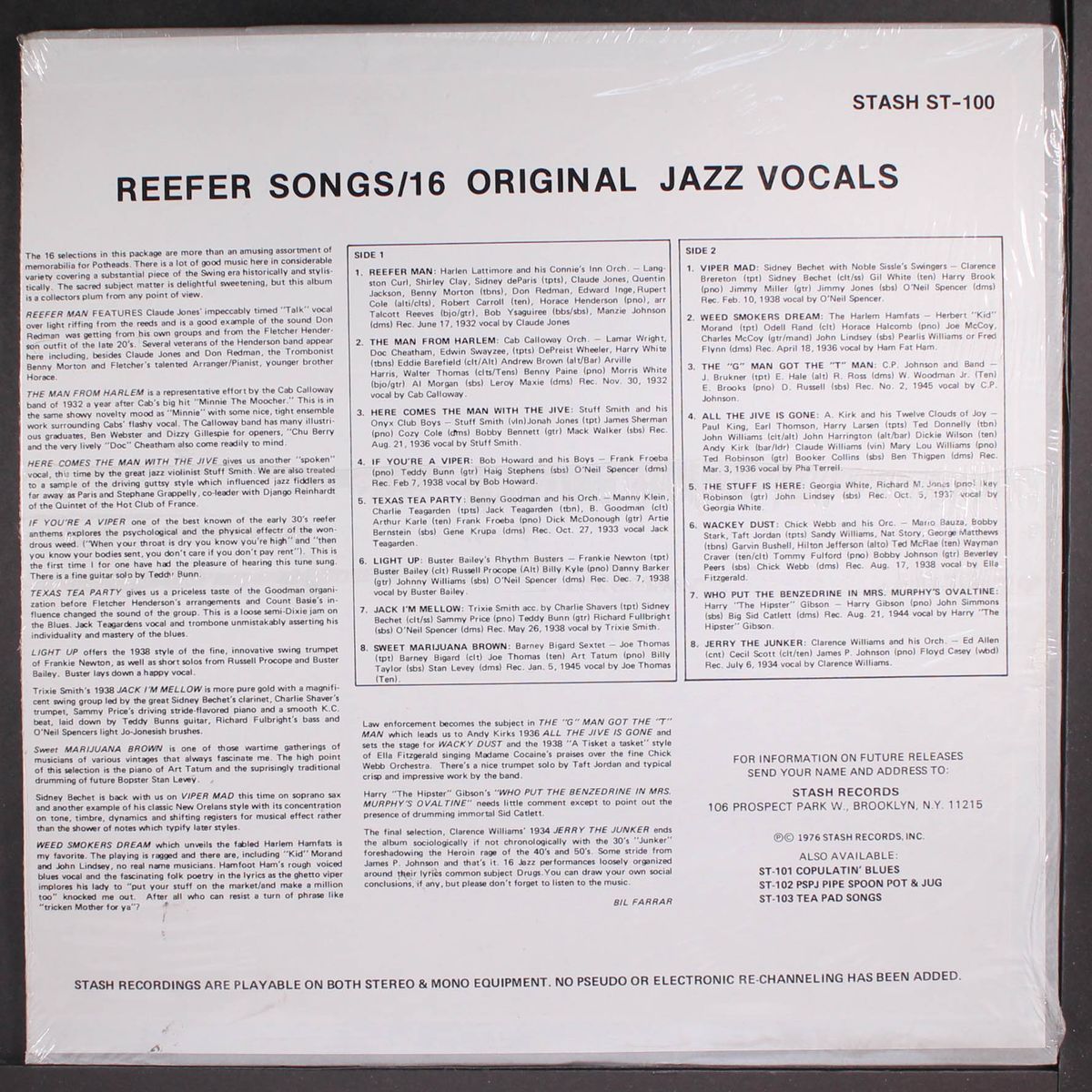 reefer songs by VARIOUS