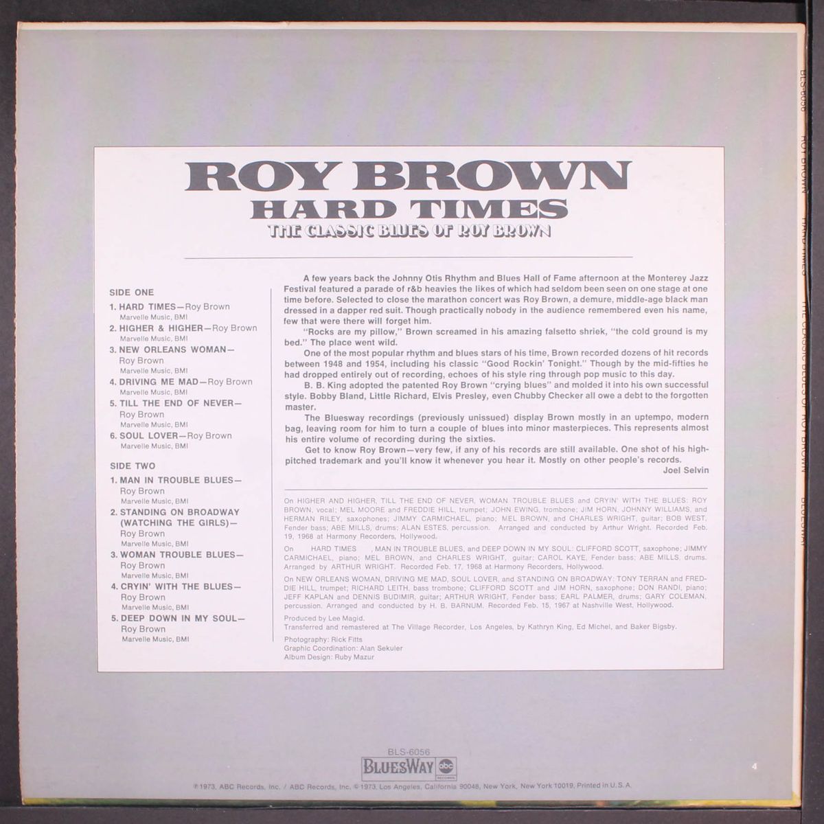 hard times by ROY BROWN