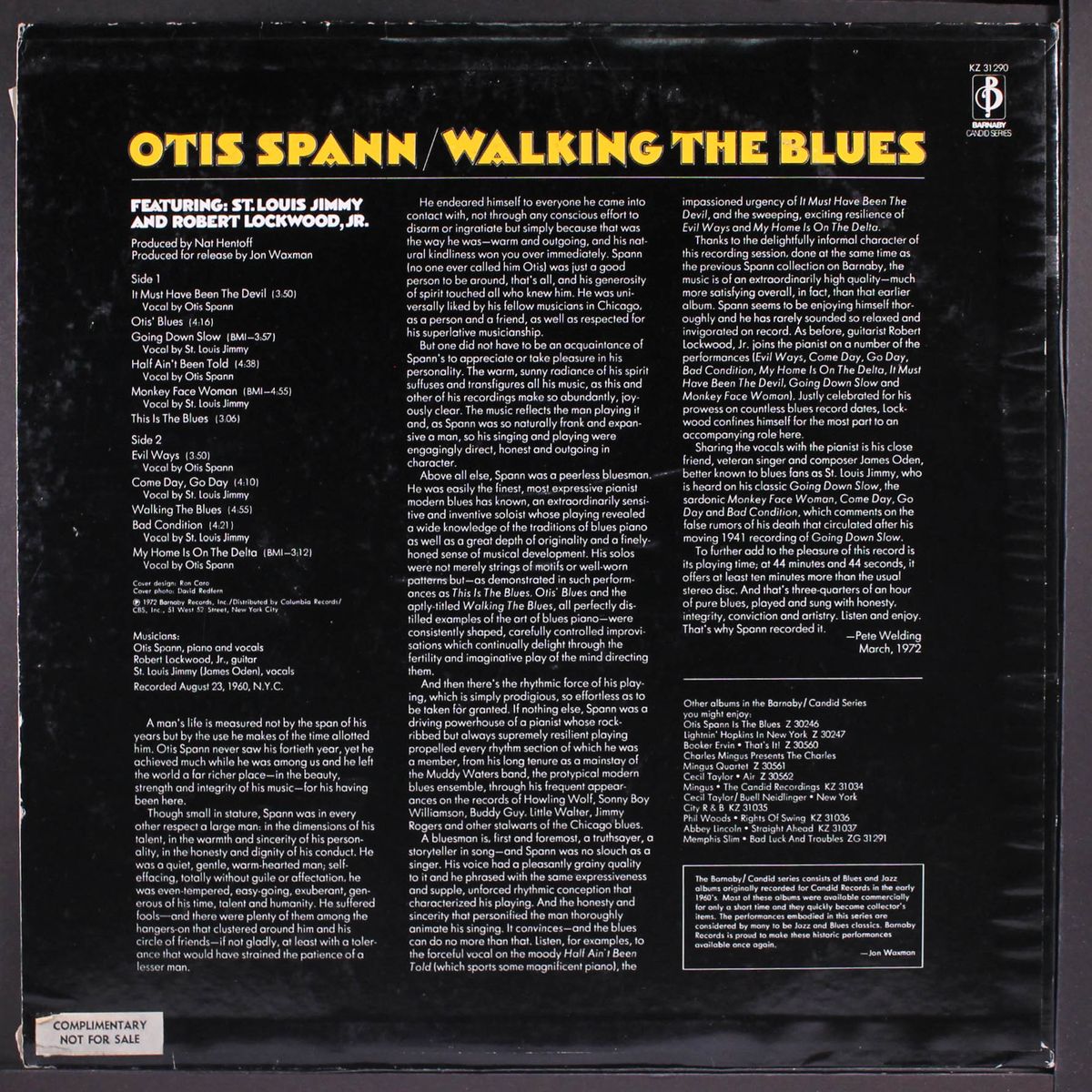 walking the blues by OTIS SPANN