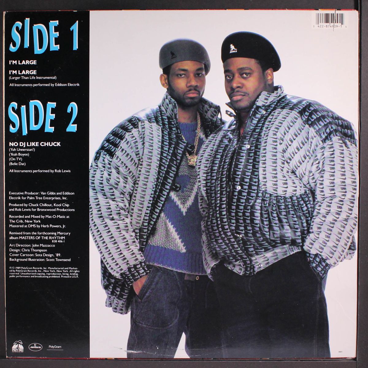 i'm large (2 mixes) / no d.j. like chuck (4 mixes) by D.J. CHUCK CHILLOUT & KOOL CHIP
