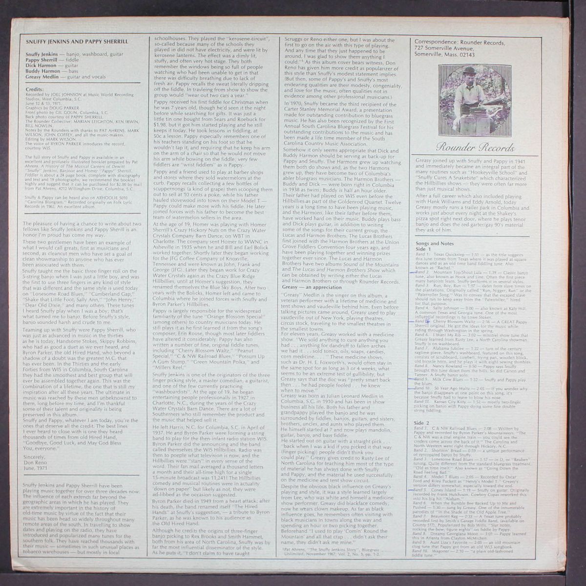 33 years of pickin' and pluckin' by SNUFFY JENKINS & PAPPY SHERRILL