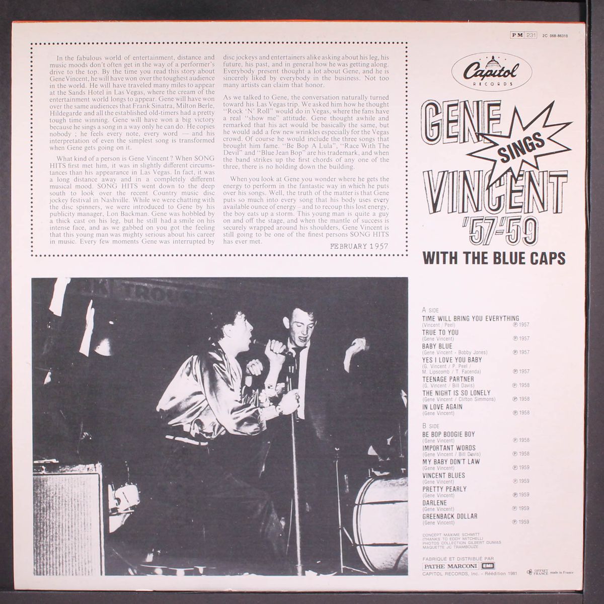 gene sings vincent '57-59 by GENE VINCENT