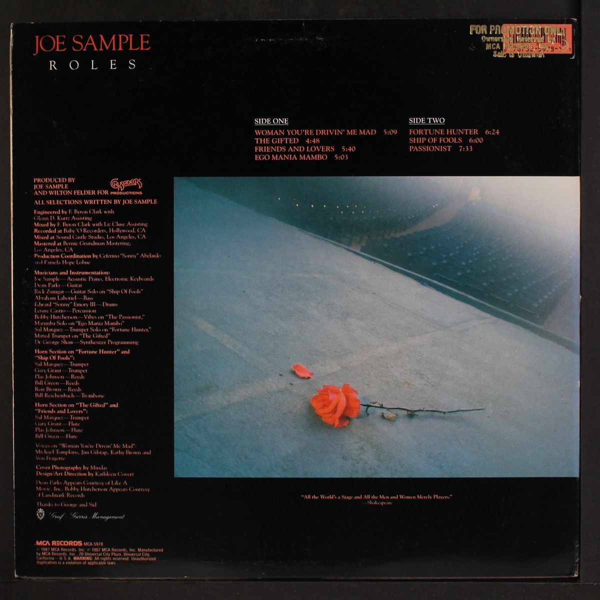 roles by JOE SAMPLE