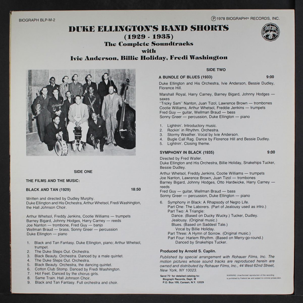 band shorts (1929-1935) by DUKE ELLINGTON