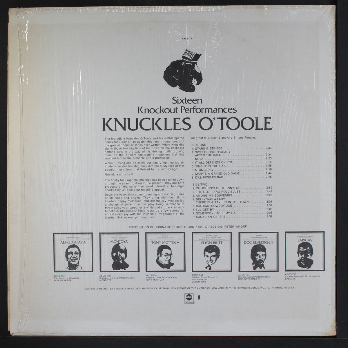 sixteen knockout performances by KNUCKLES O'TOOLE