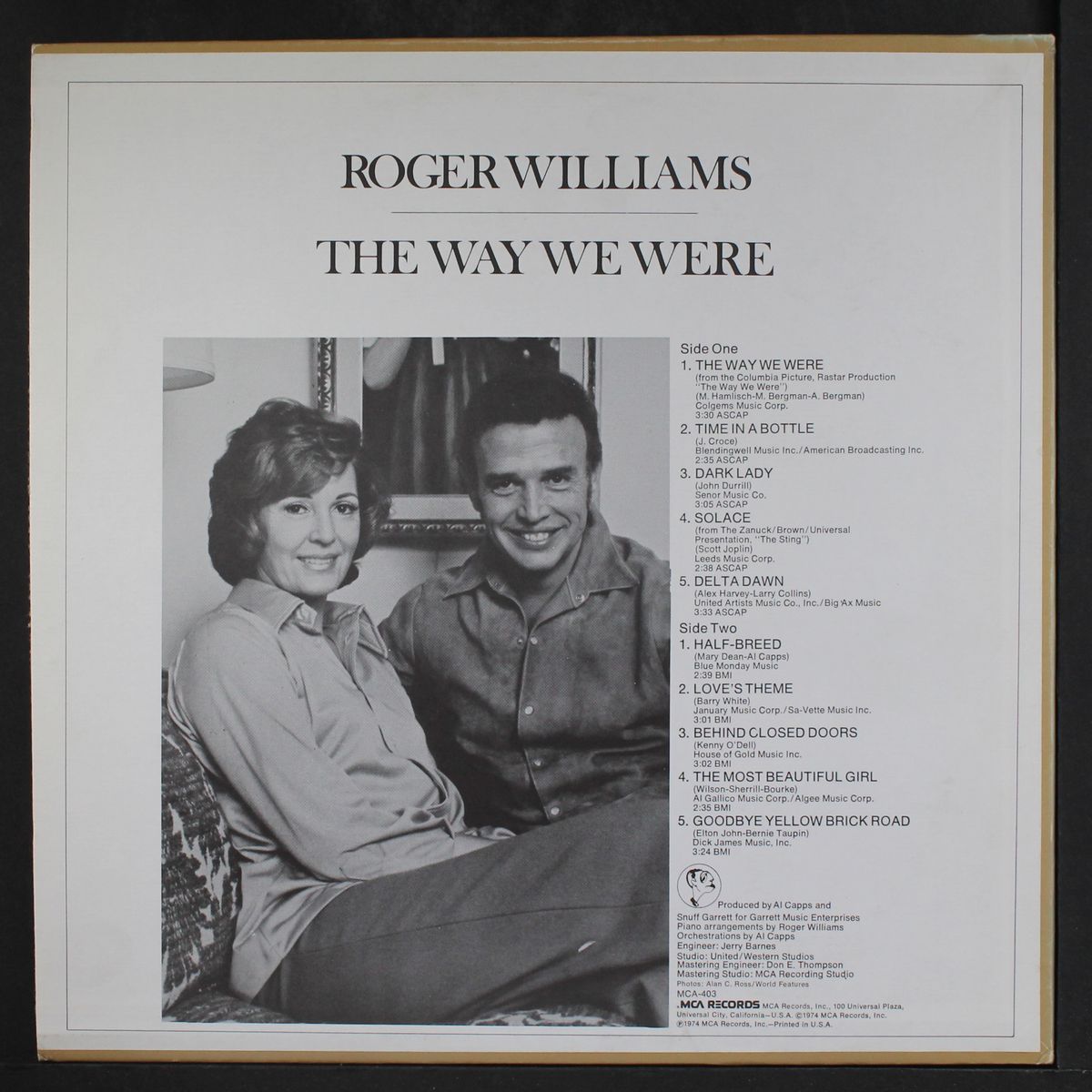 the way we were by ROGER WILLIAMS