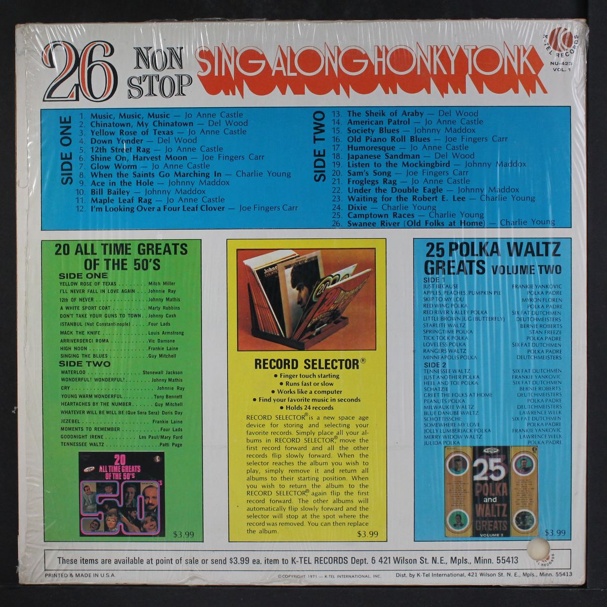 26 non stop sing along honky tonk by VARIOUS
