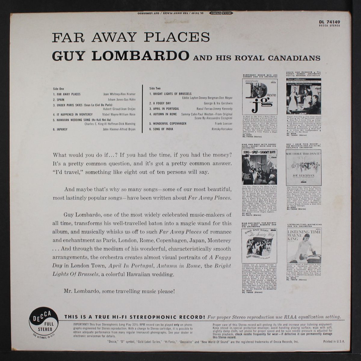 far away places by GUY LOMBARDO