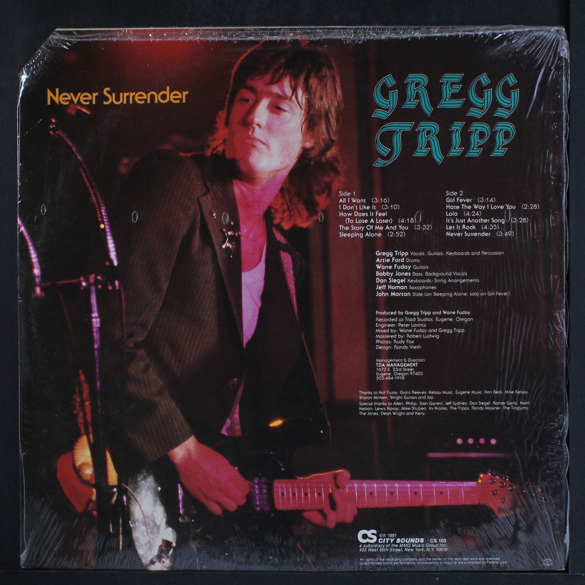 never surrender by GREGG TRIPP